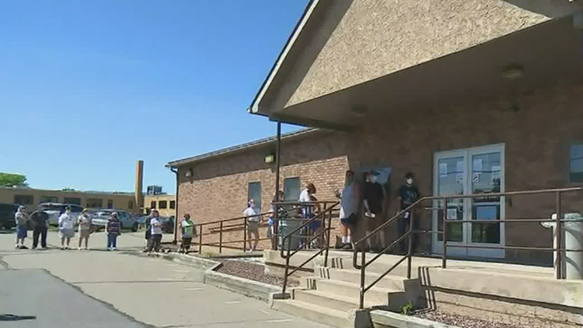 The driver's license center in Lackawanna county is open again but a few dozen people had a long wait as they tried to renew their licenses Wednesday.