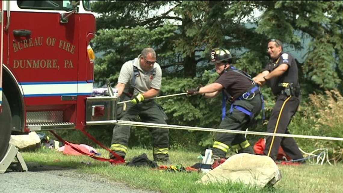 Rope Rescue in Dunmore