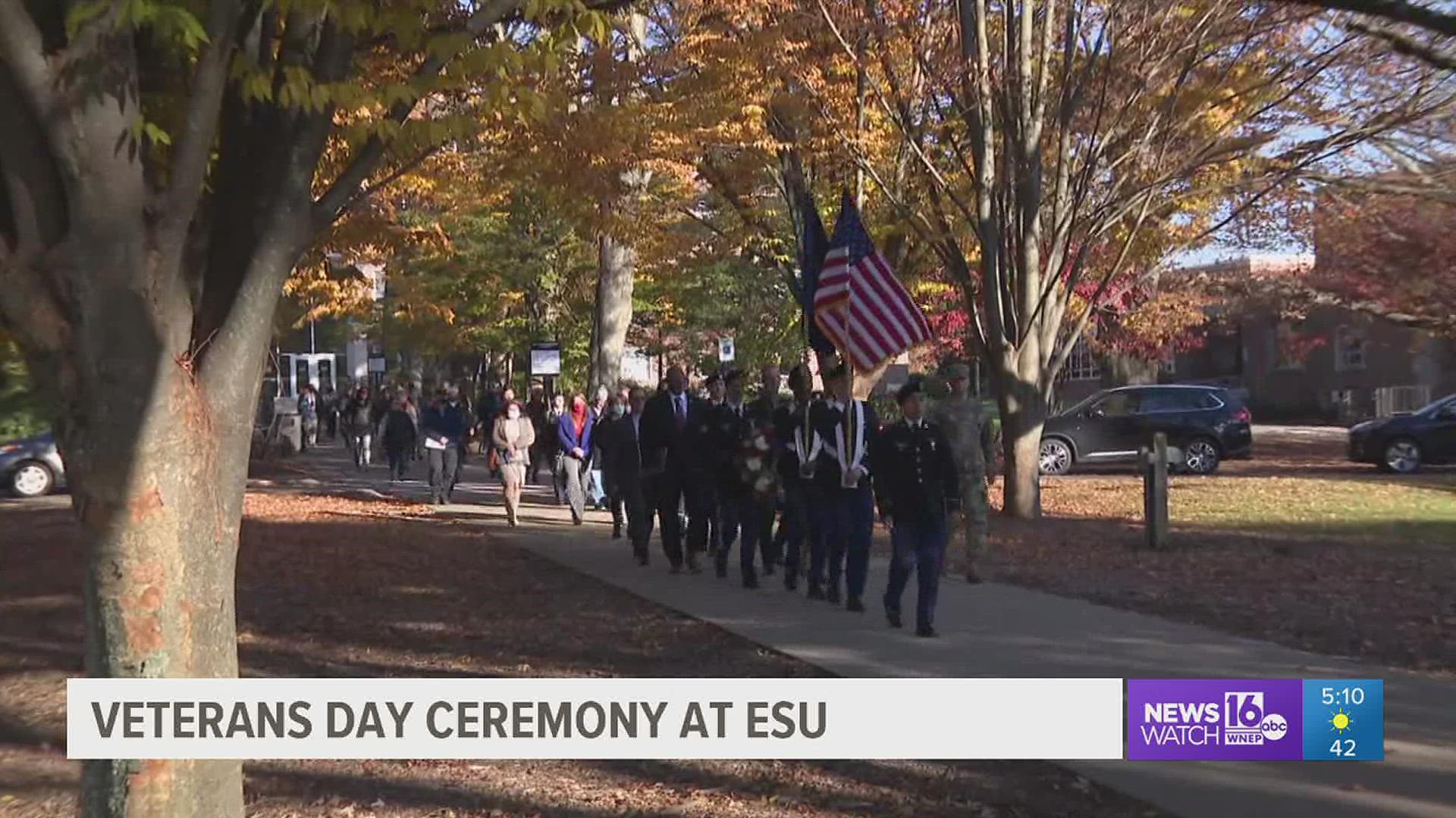 This is the 13th year the Veterans Day celebration is being held at East Stroudsburg University.