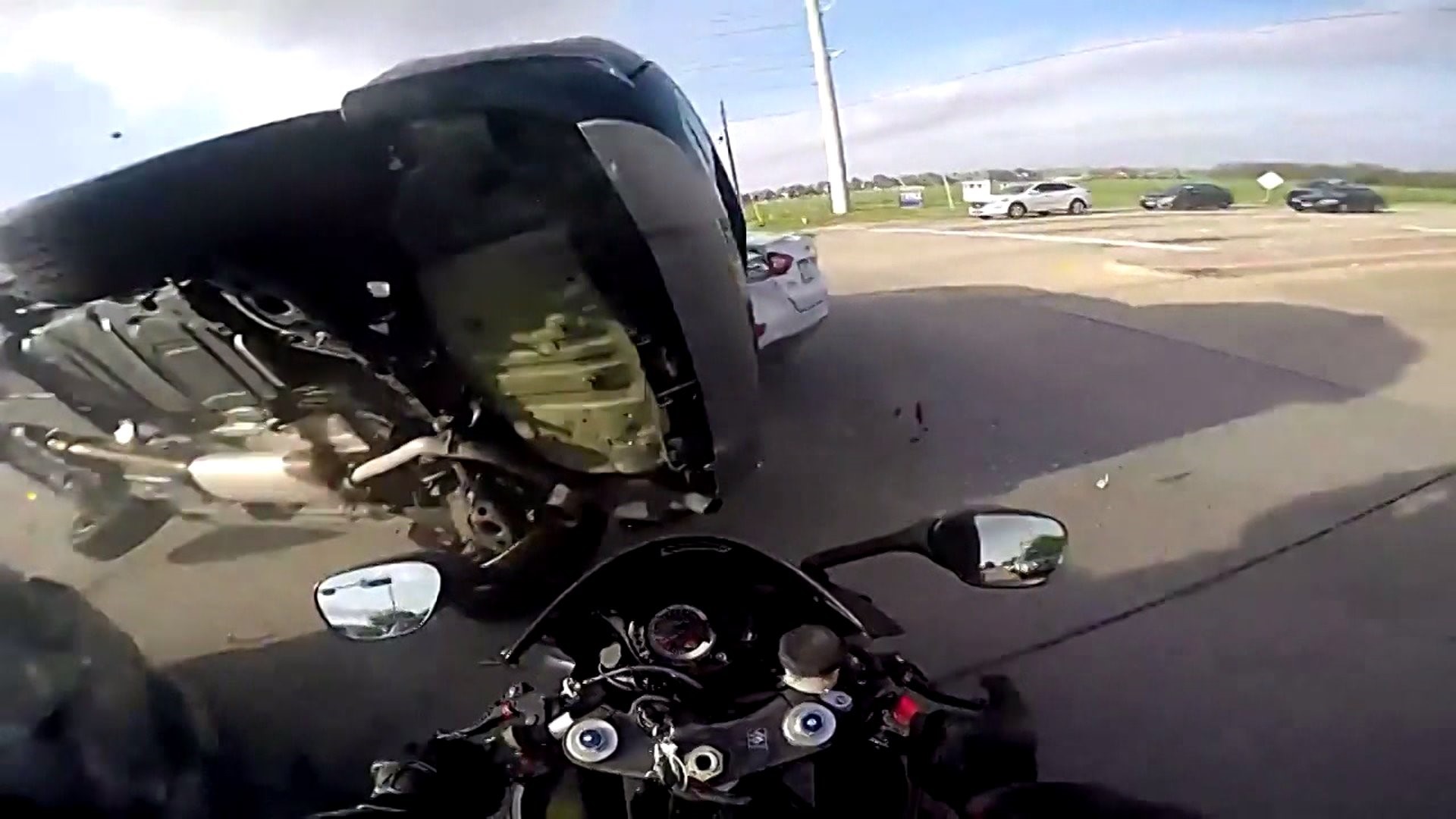 Texas Motorcycle Crash Caught on Camera