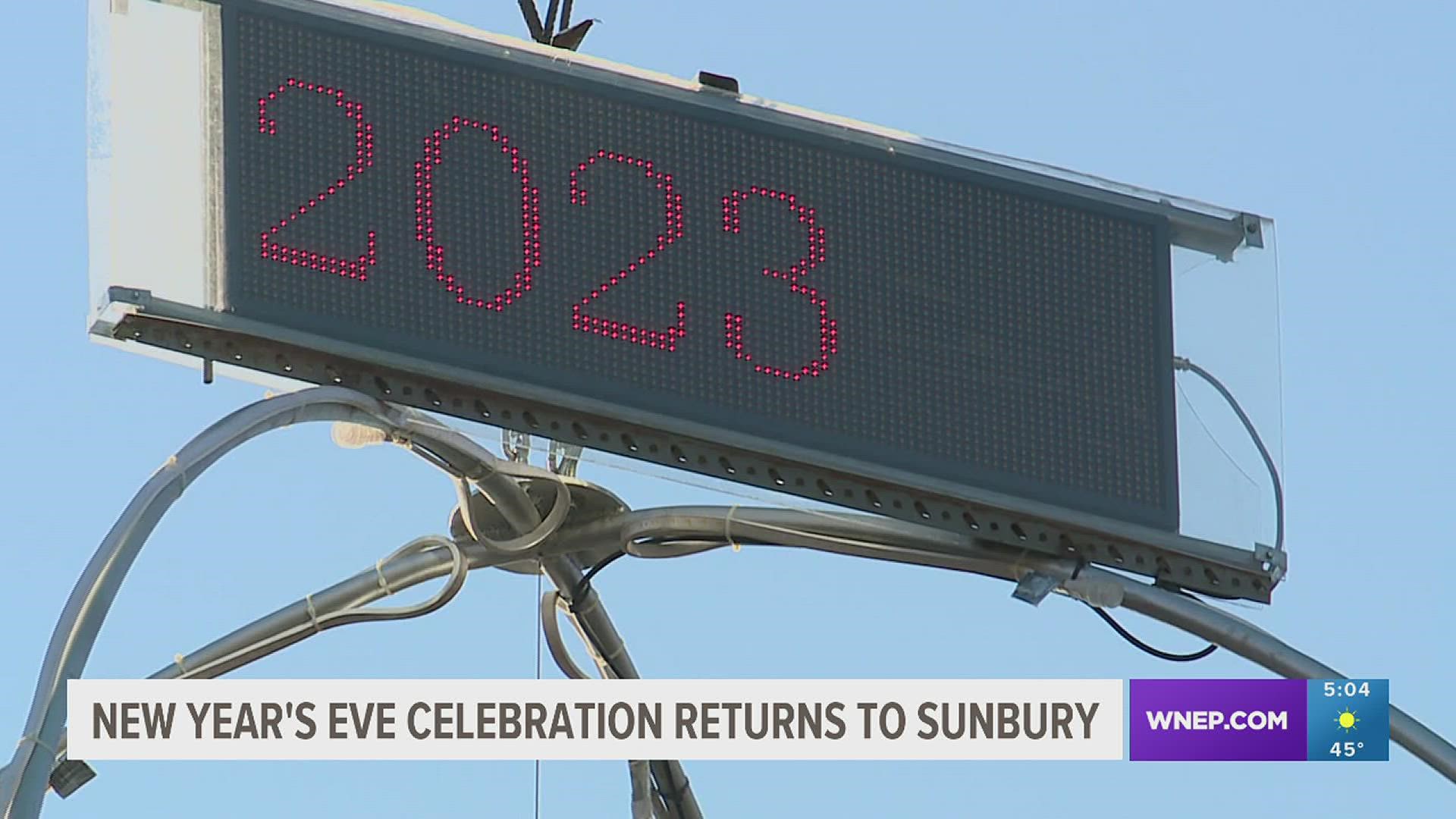 It's been three years since Sunbury has had a public New Year's Eve celebration and this year the city is bringing it back.