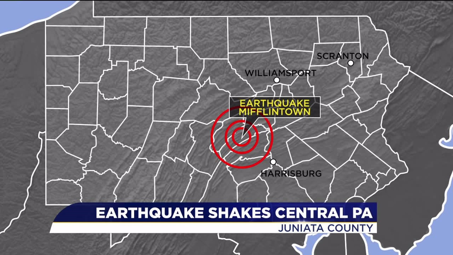 Earthquake Reported in Central Pennsylvania