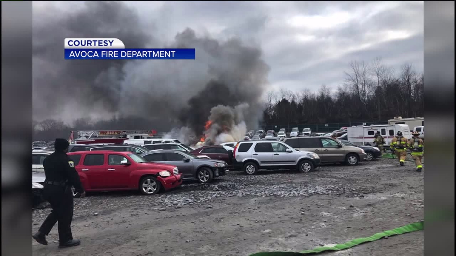 Multiple Vehicles Burn in Luzerne County