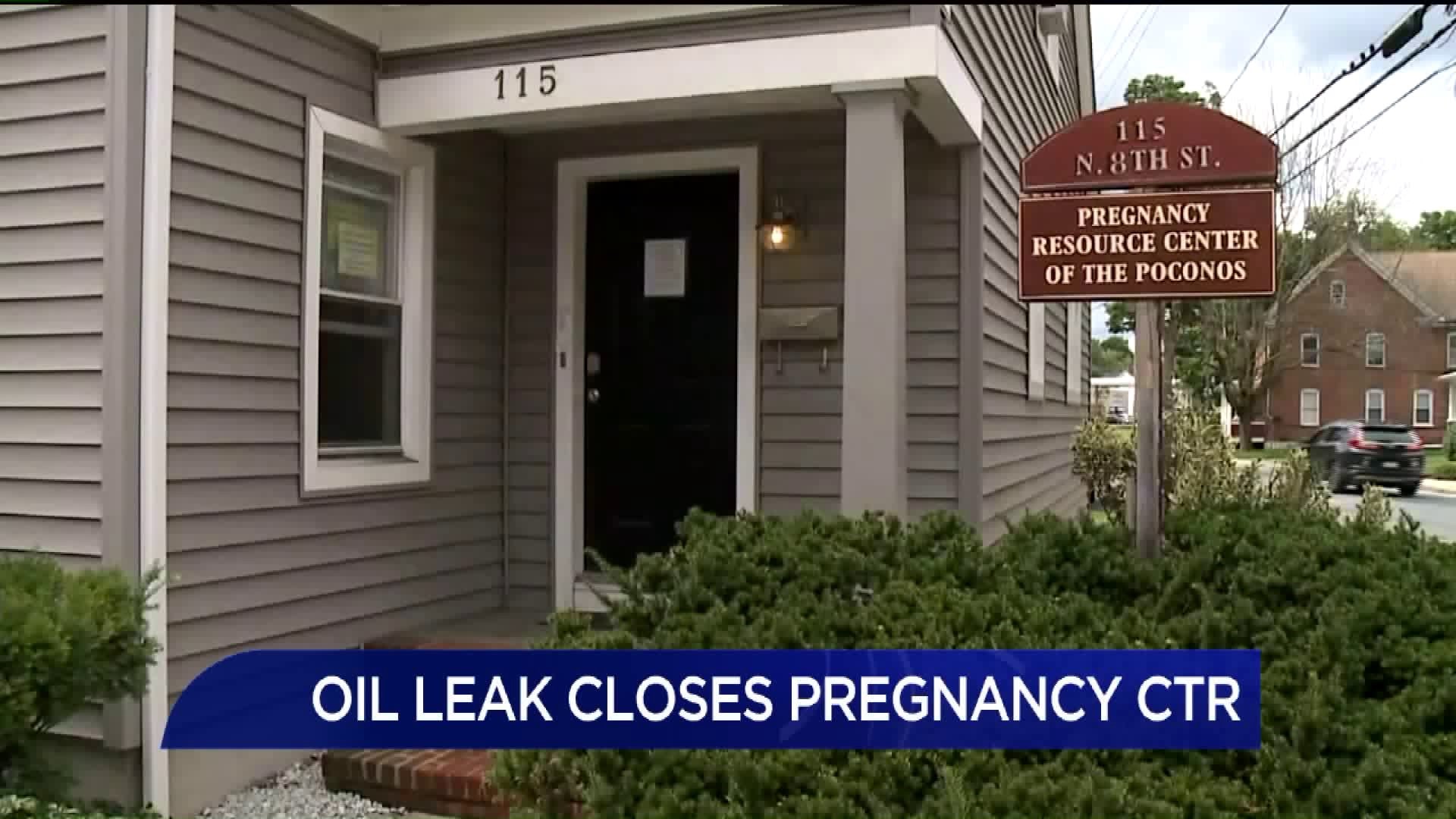 Oil Leak Closes Pregnancy Center