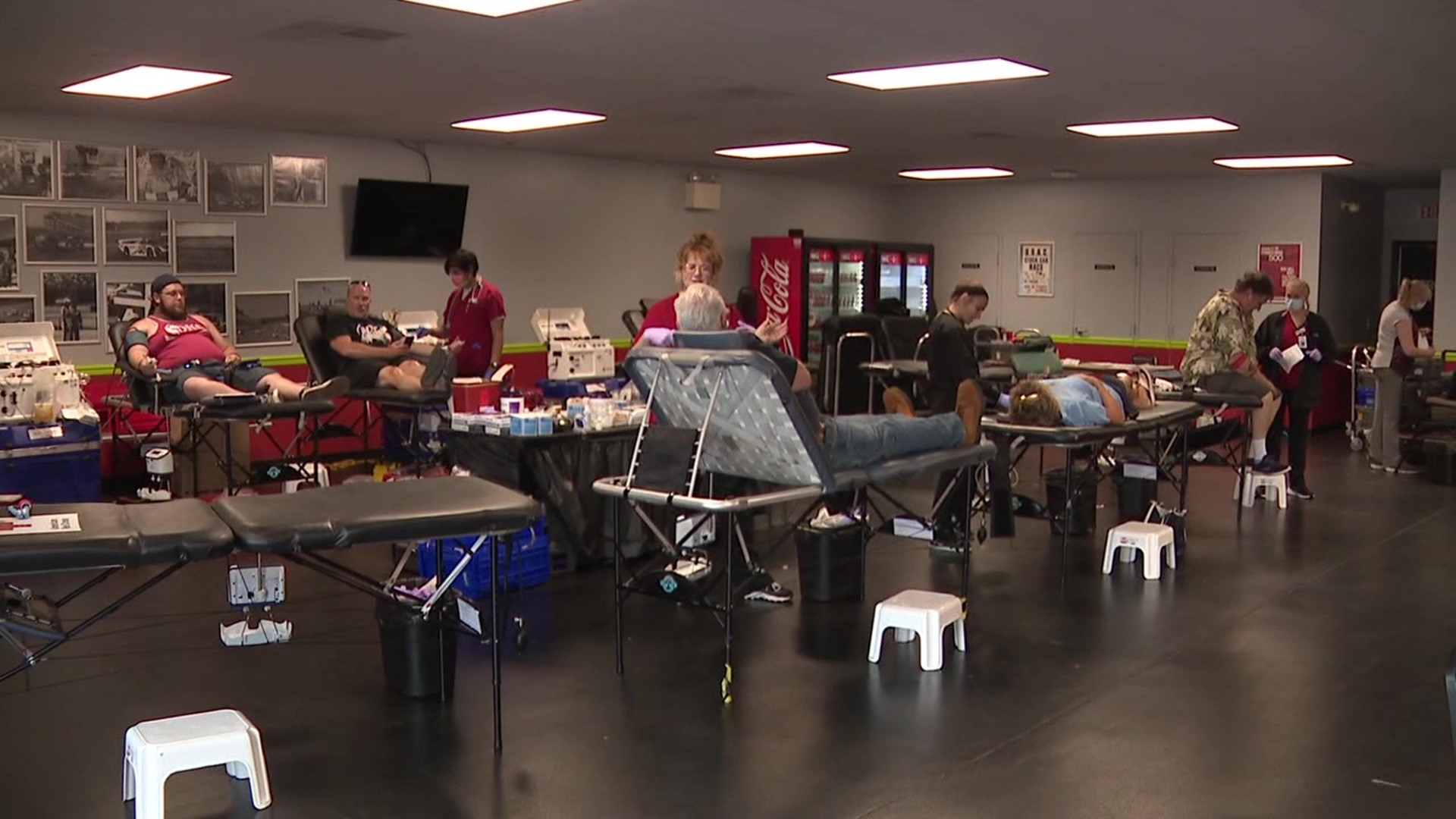 A race to help save lives took place in the Poconos. The 16th annual Pocono Raceway American Red Cross Blood Drive.