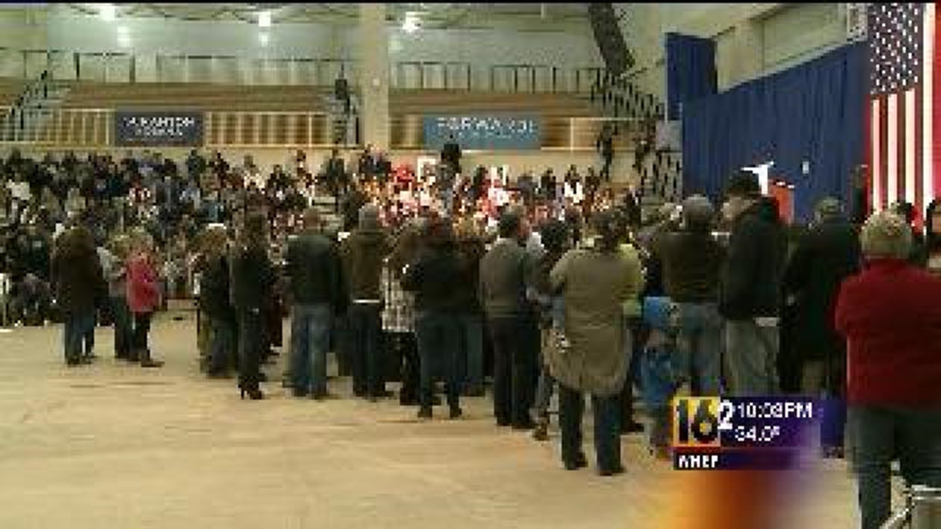 Hundreds Turn Out For President Clinton Visit