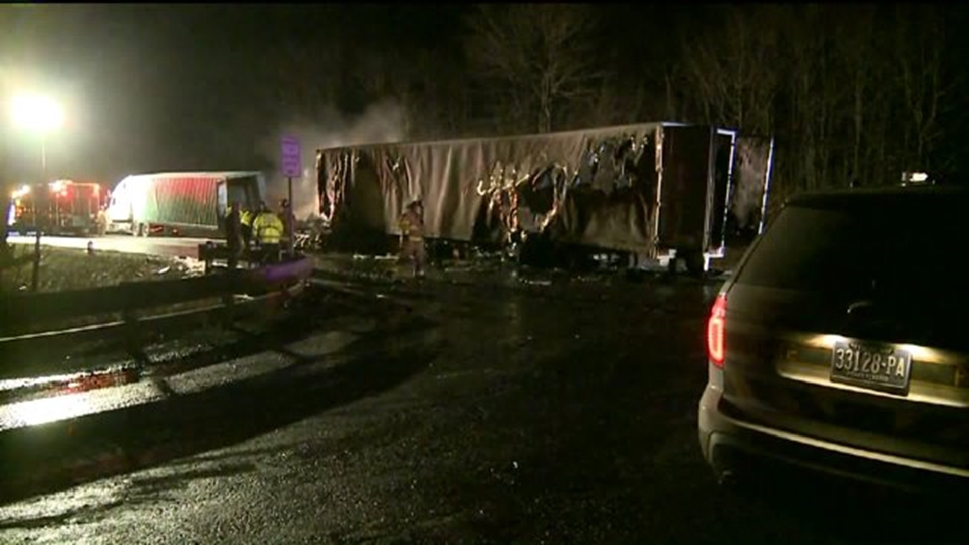 One Dead after Fiery Crash on Interstate 80 in Carbon County