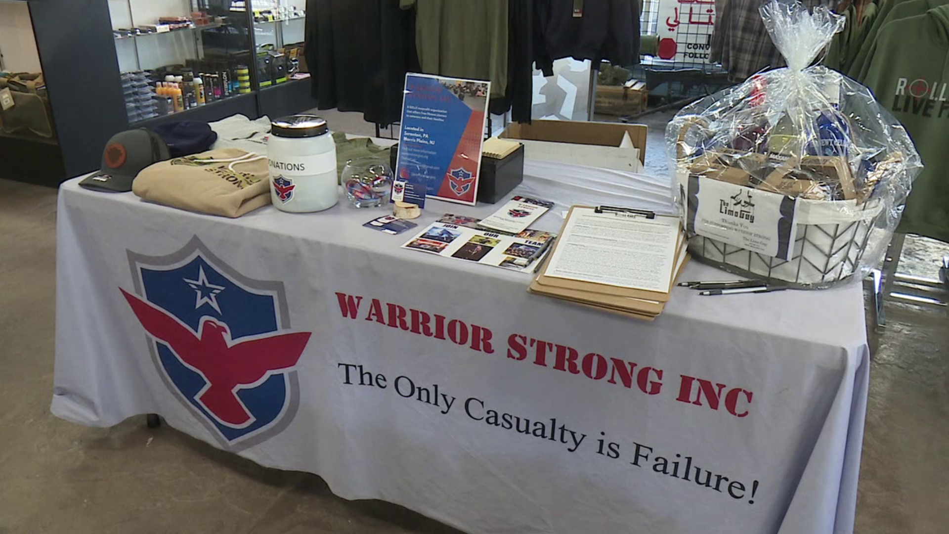 Proceeds went to Warrior Strong, an organization that holds classes to promote health and wellness.