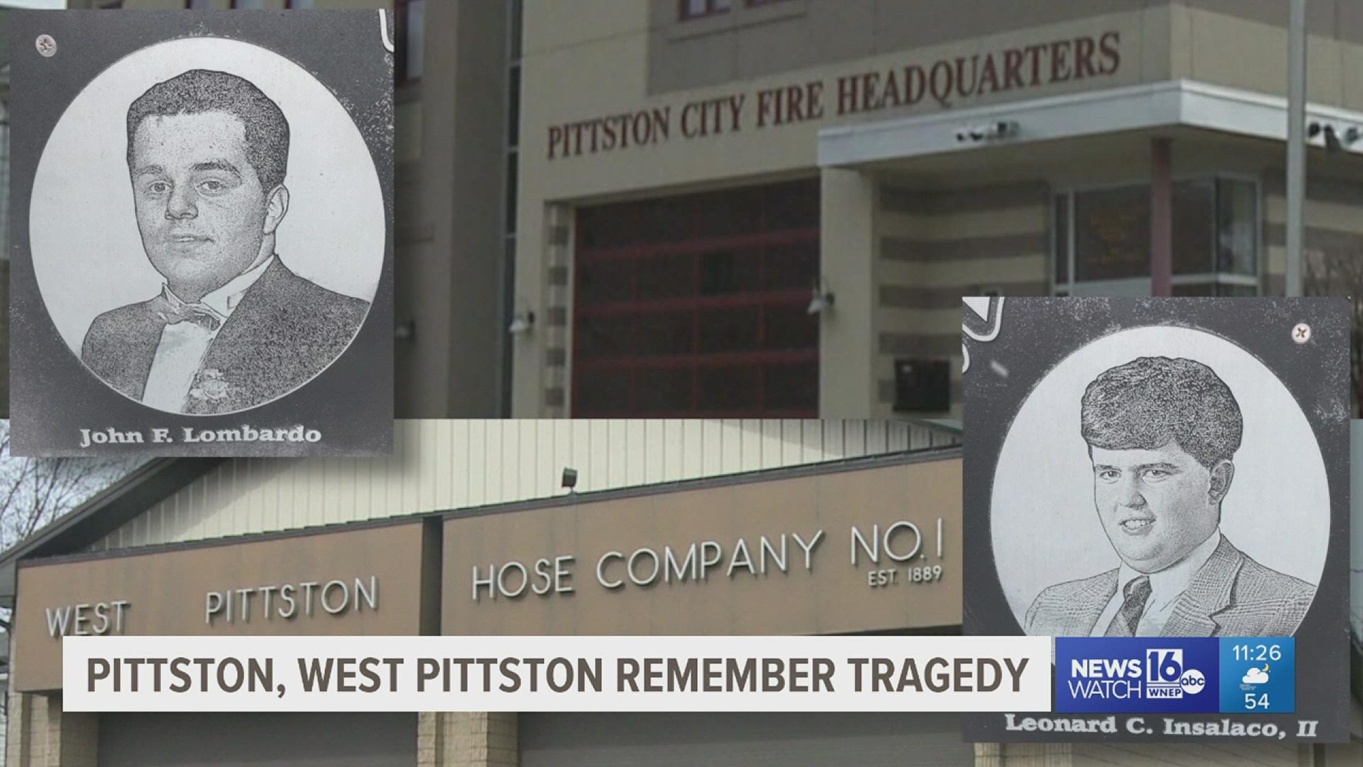 Remembered fallen firefighters in Pittston