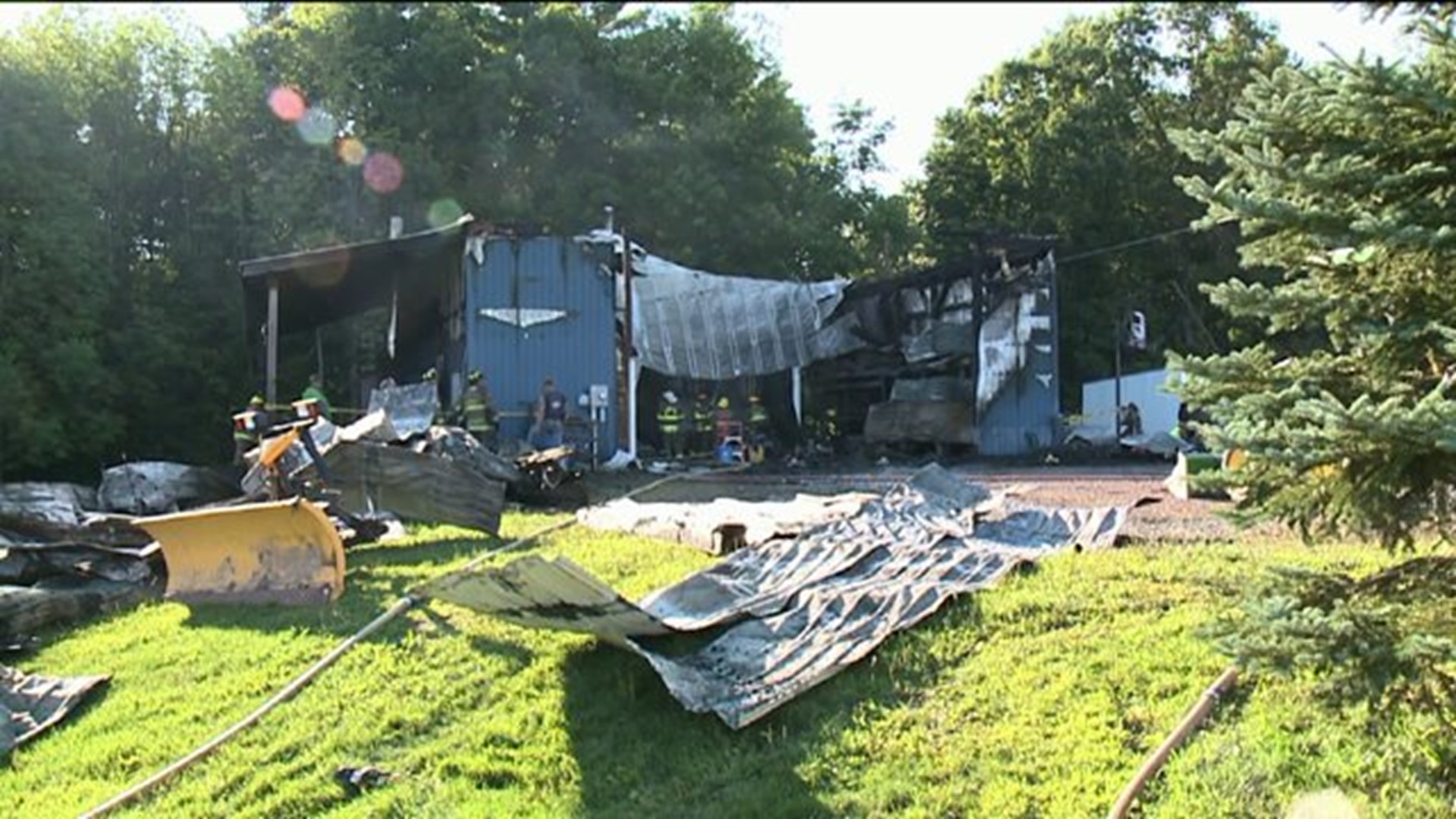 Garage Destroyed After Fire