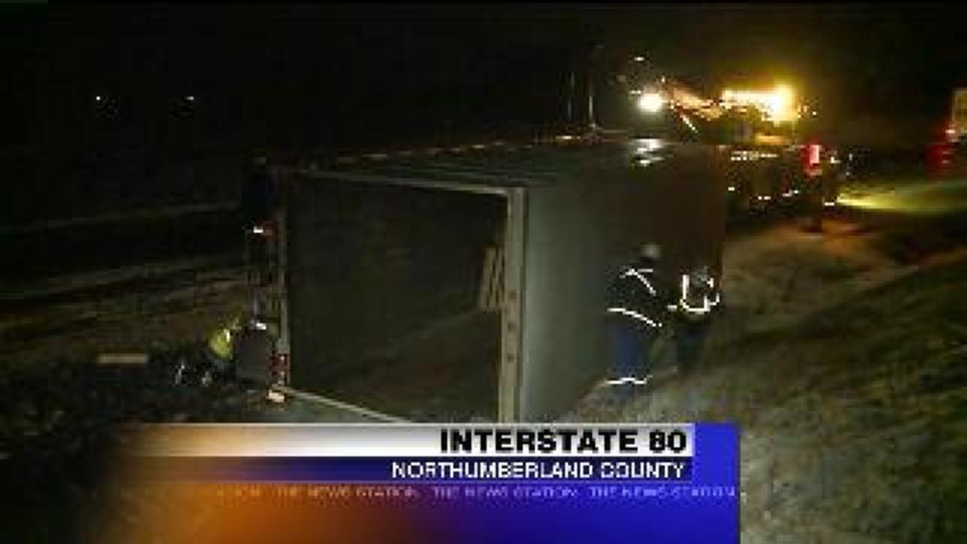 Big Rig Rollover Causes a Mess on I-80