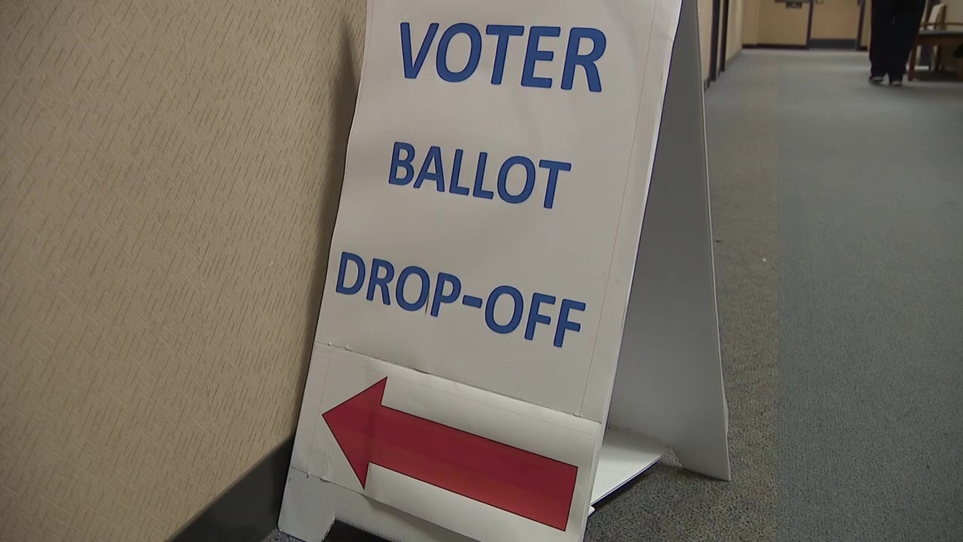 The Monroe County voter registration office was busy with people dropping off mail-in ballots.