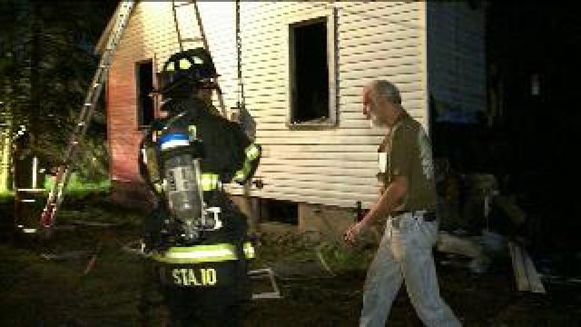 Firefighters From Two Counties Fight Flames