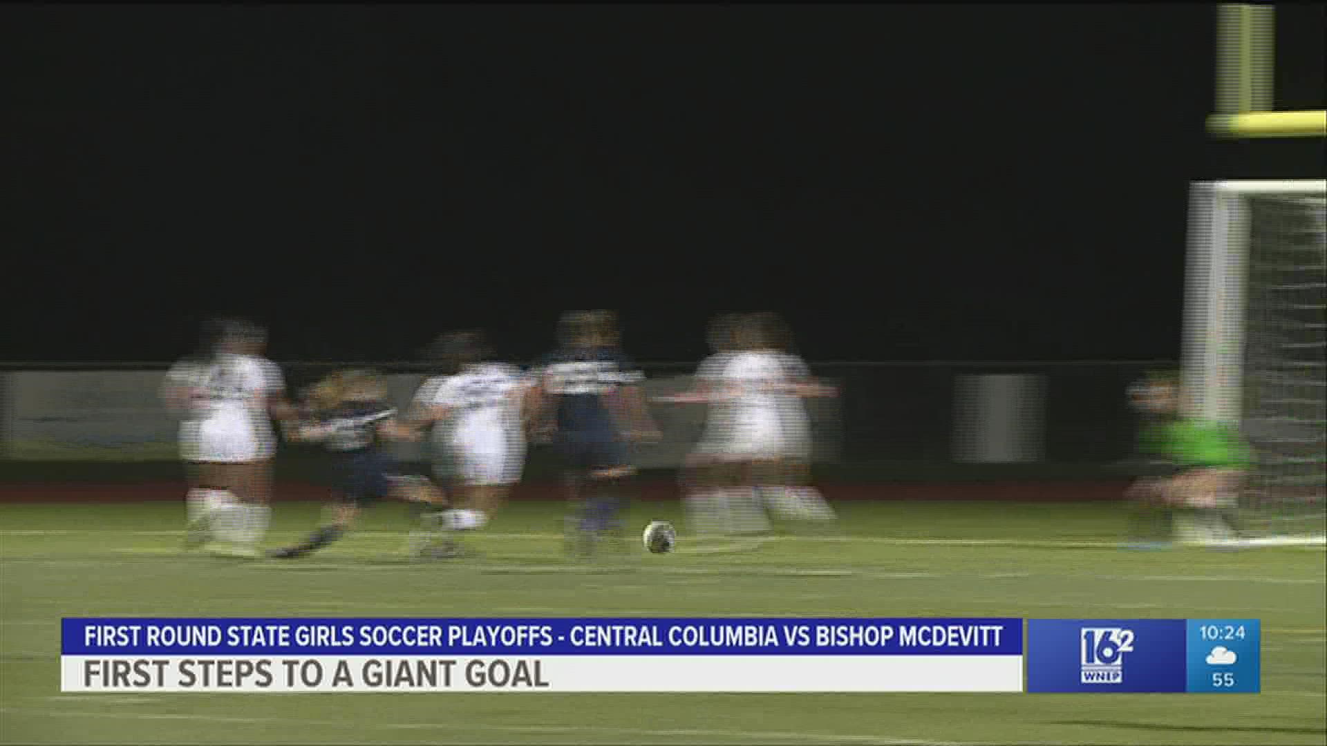 Lewisburg won in the first round of the boys soccer State Playoffs, while Central Columbia and Mifflinburg won on the girls side.