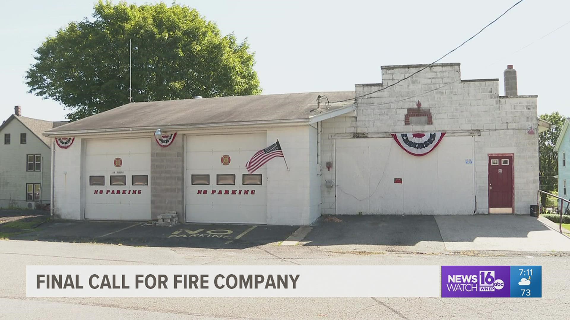 A Schuylkill County fire company is shutting down after nearly a century of service, in part because of the pandemic.