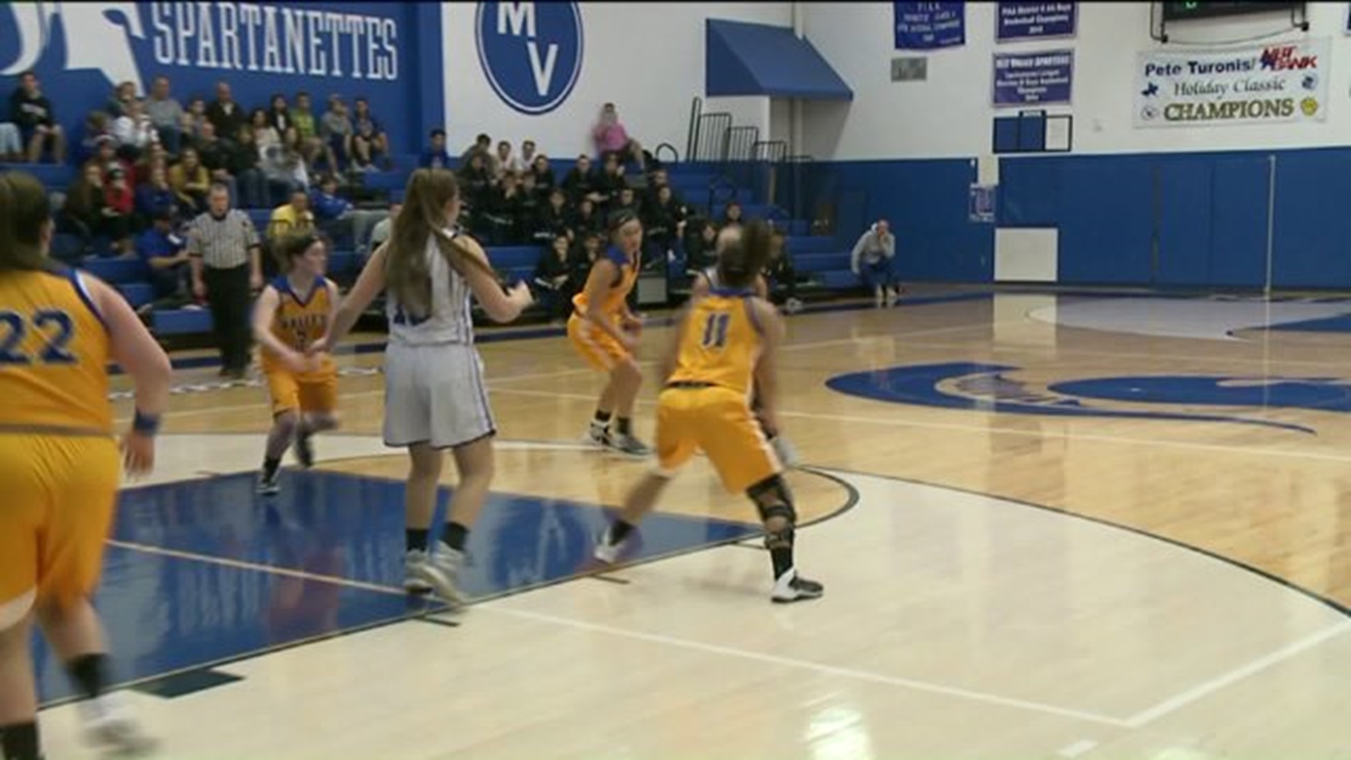 Mid Valley Girls Tops Valley View 45-29