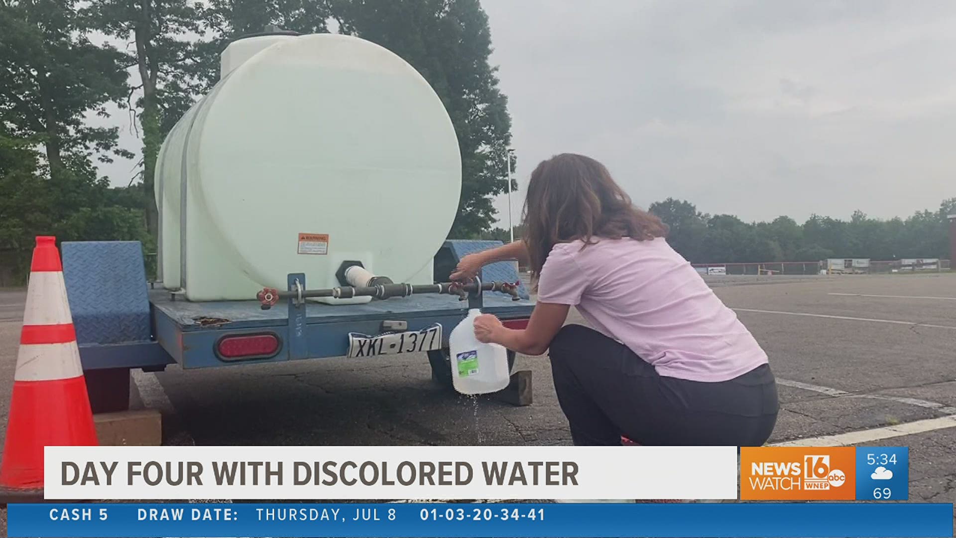 People in part of Luzerne County are still dealing with discolored water.