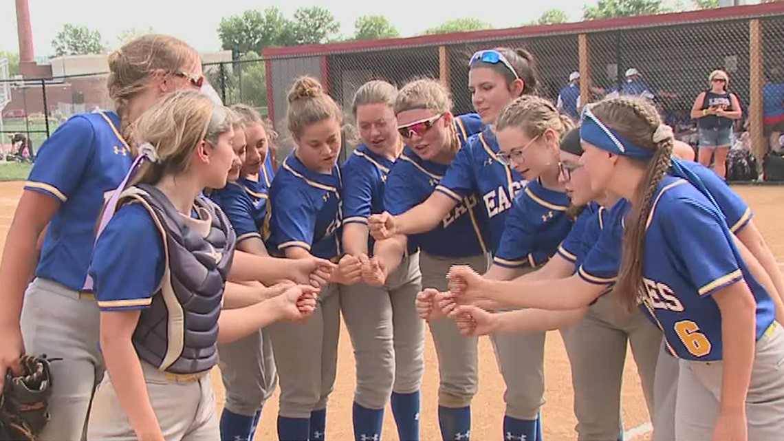 Line Mountain's Kya Matter scores the only run of the game and struck