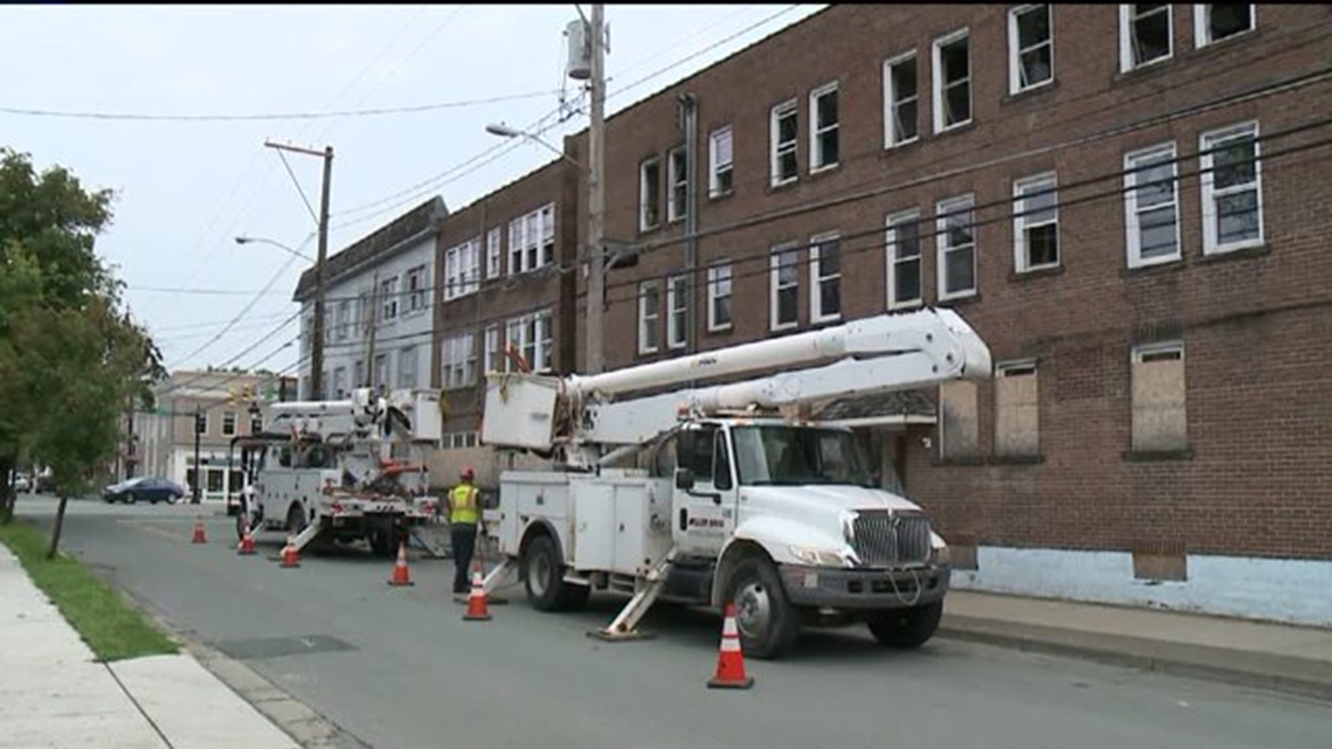 Utility Work Has Part of a Road Shut Down in Stroudsburg