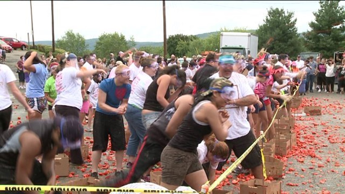 Tossing Tomatoes in Pittston