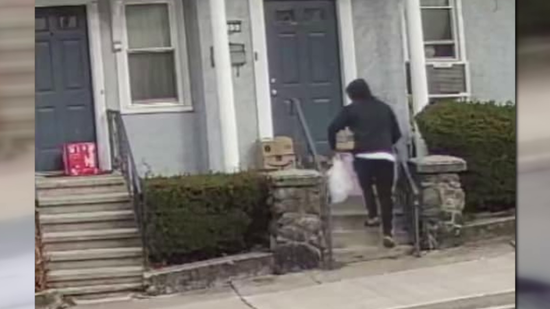 The porch pirate has been caught on camera several times.