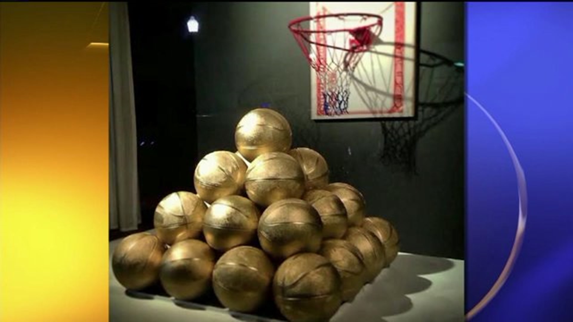 Group Raises Money With Golden Basketballs