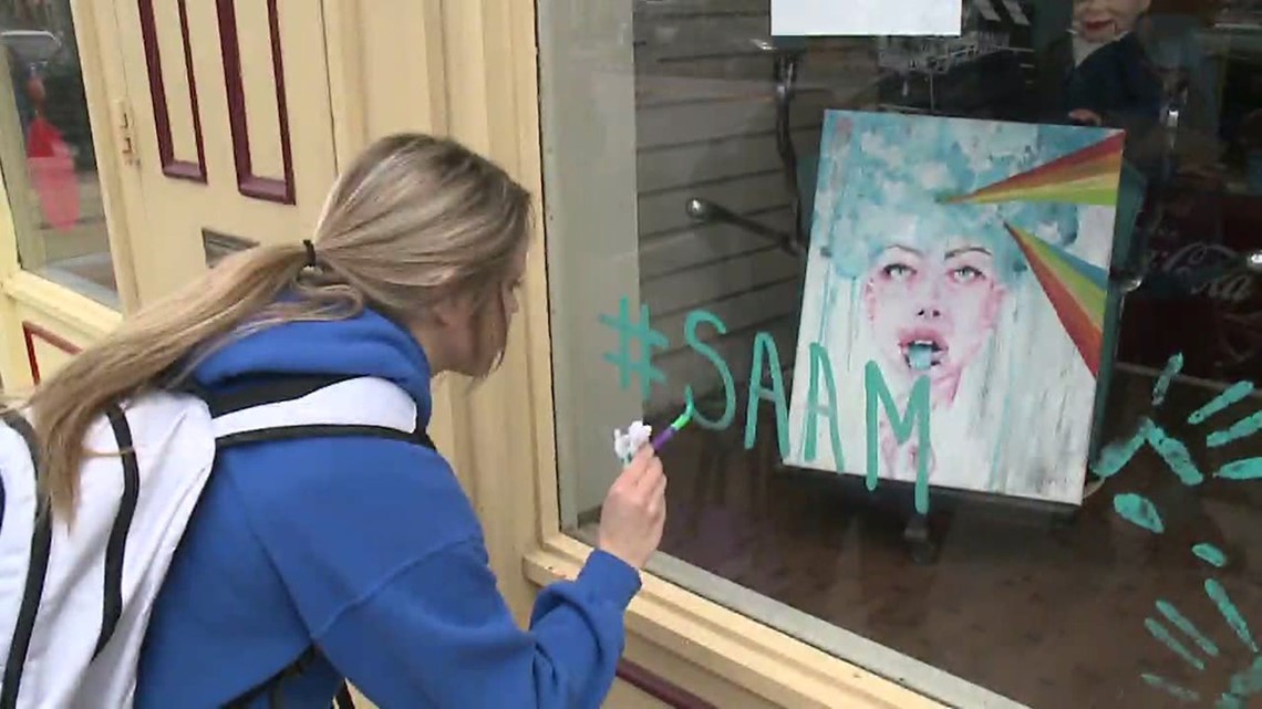 Students Paint the Town Teal