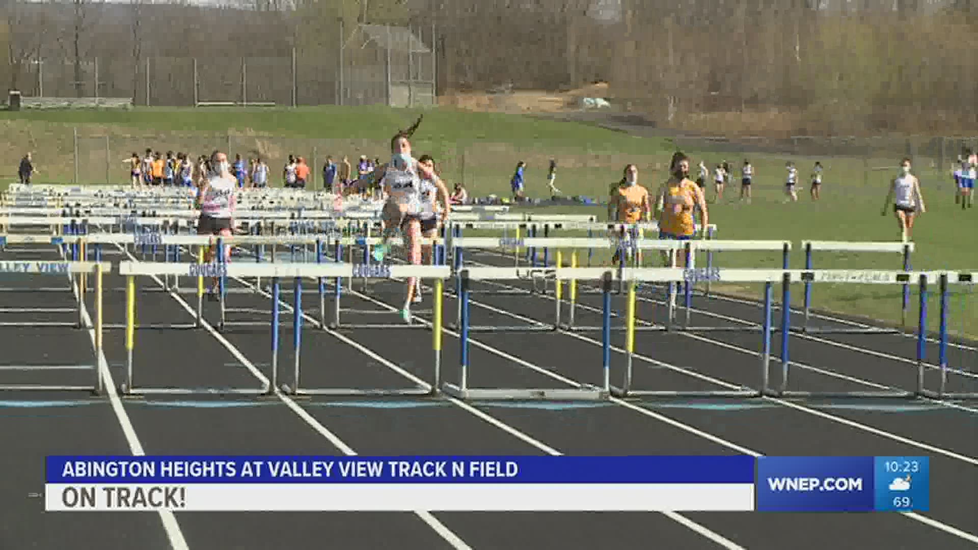 Abington Heights girls ran their League winning streak to 81 straight, while the Valley View boys beat the Comets in HS Track.