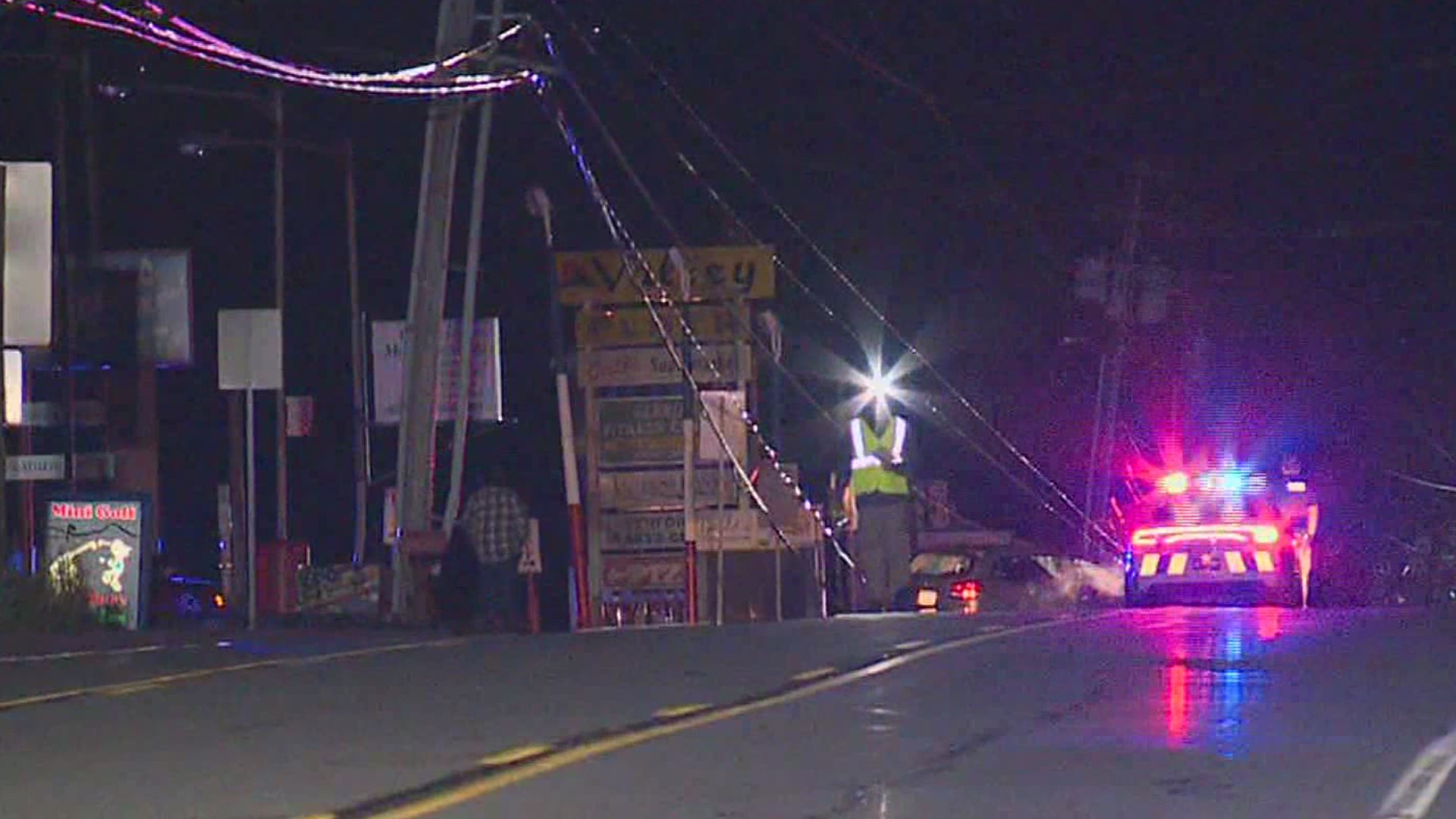 Hundreds lost power and a highway was shut down for hours after a crash in Luzerne County.