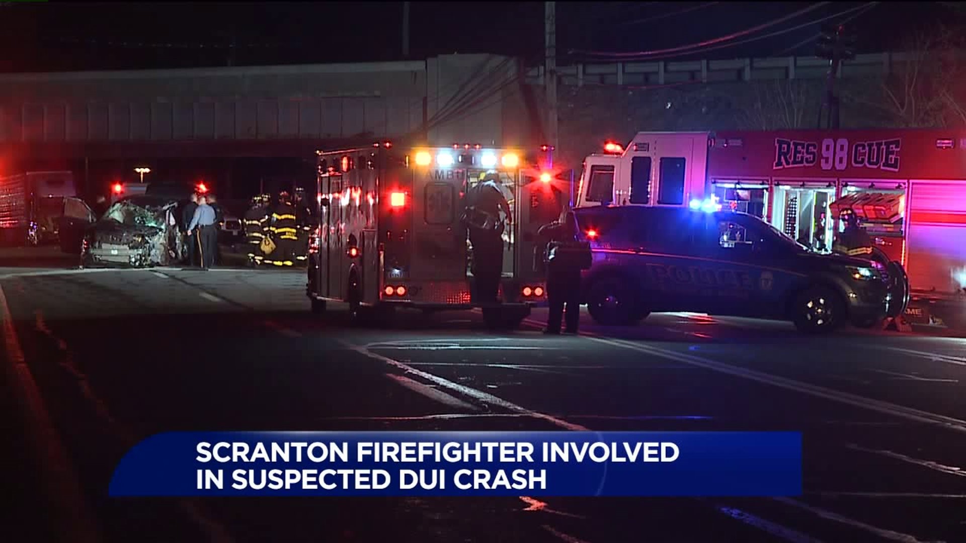 Scranton Firefighter Involved in Suspected DUI Crash