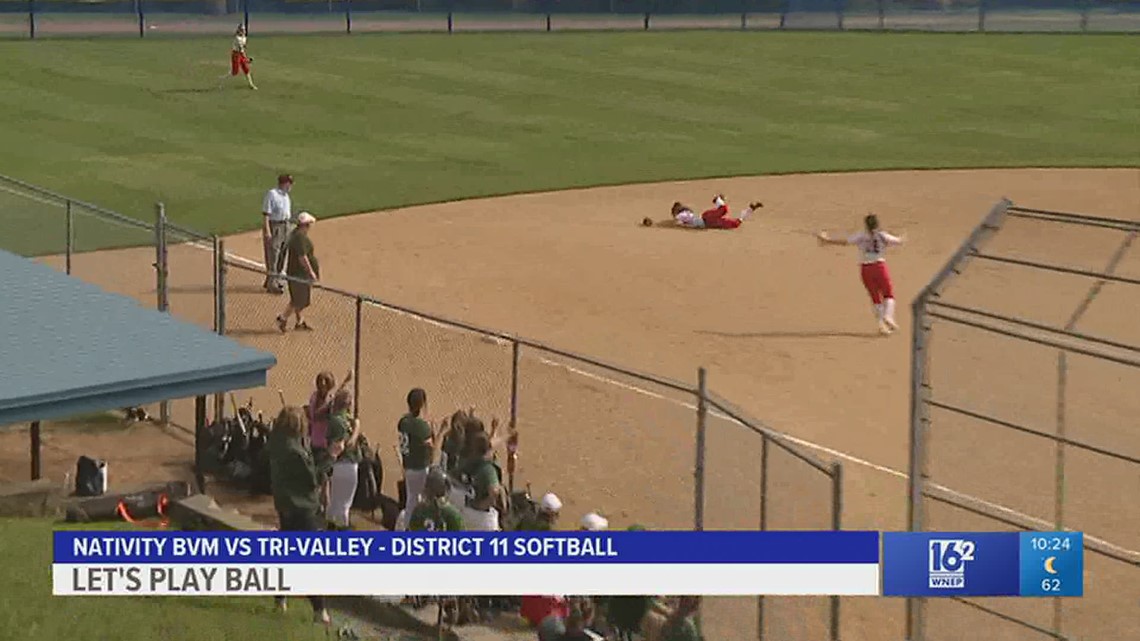 TriValley blanked Nativity BVM in the District XI HS softball playoffs.