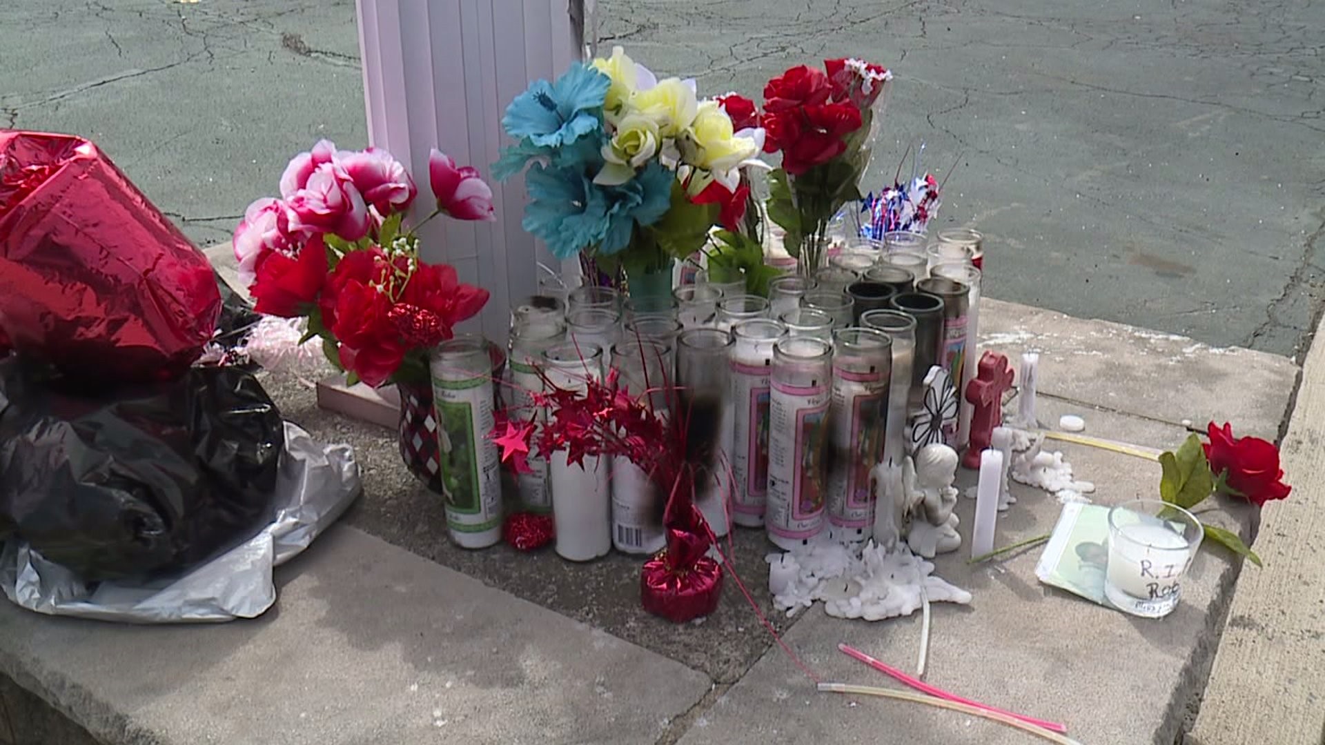 Memorial at Site of Deadly Crash in Scranton