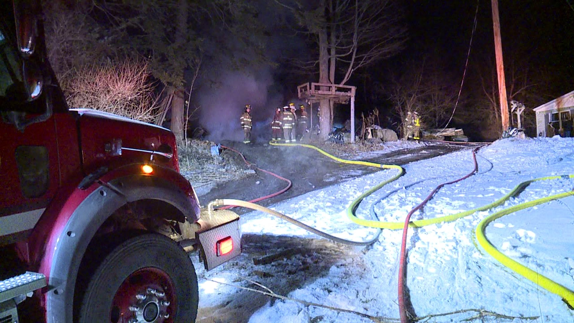 Building Destroyed by Fire in Wyoming County