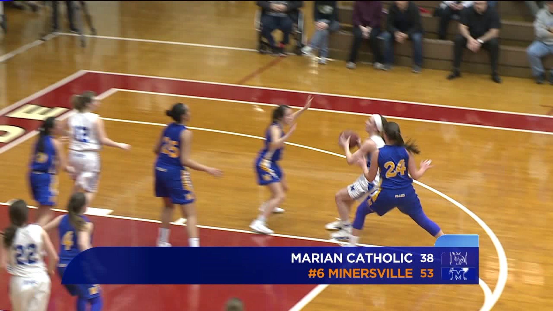 Marian vs Minersville girls