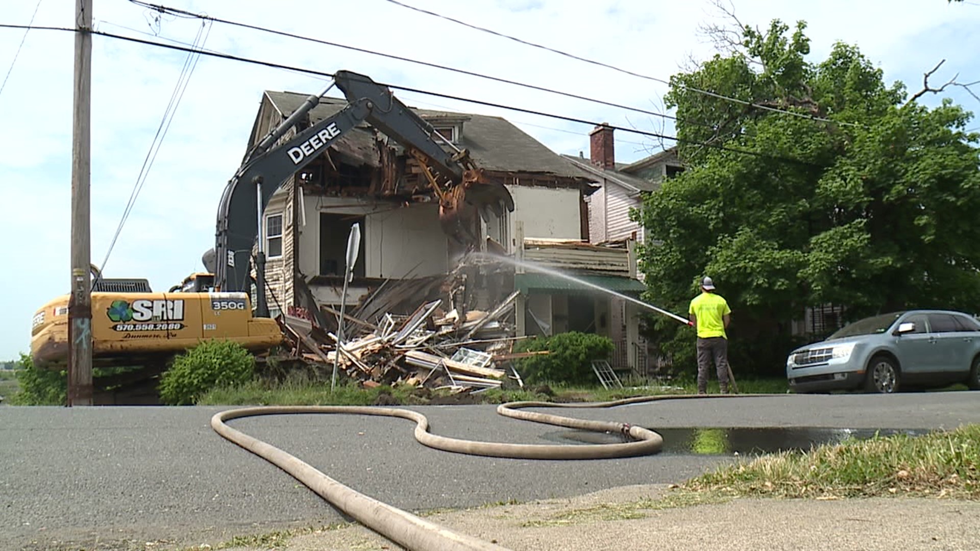 The house in Scranton's Hill Section is owned by an out-of-town landlord who owes the city hundreds of thousands of dollars in back taxes and fees.