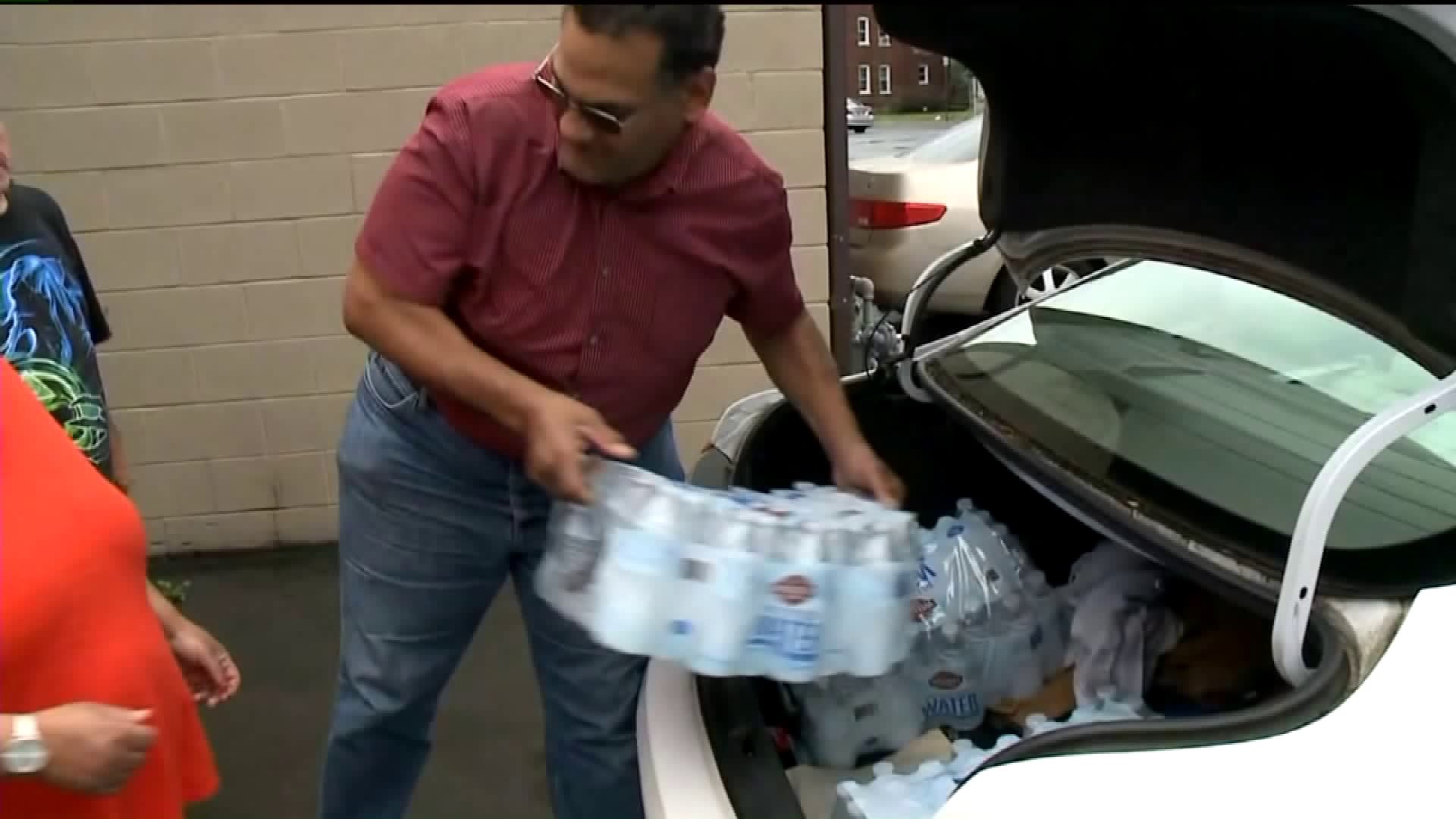 Cases of Water Donated to Homeless Resource Center in East Stroudsburg