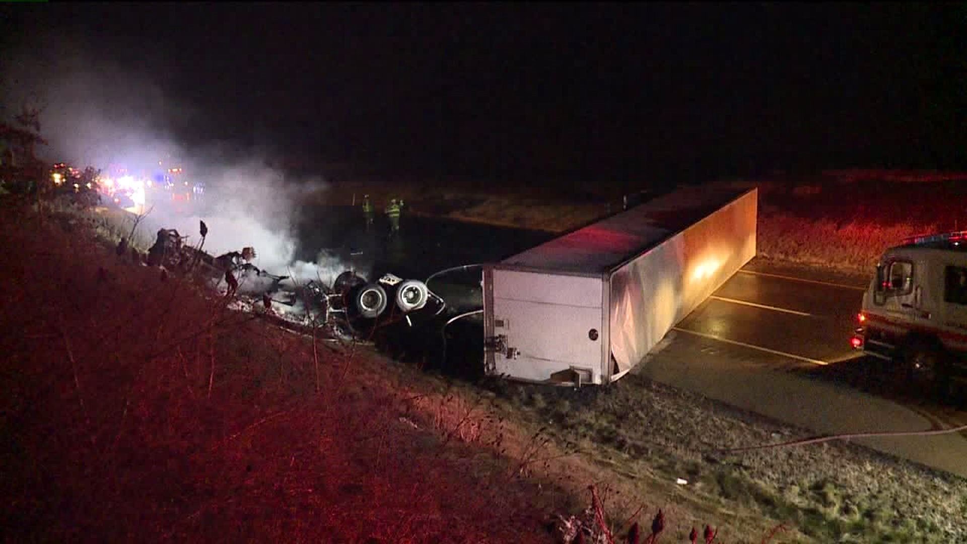 Fiery Wreck Closes Part of Interstate 80 in Montour County