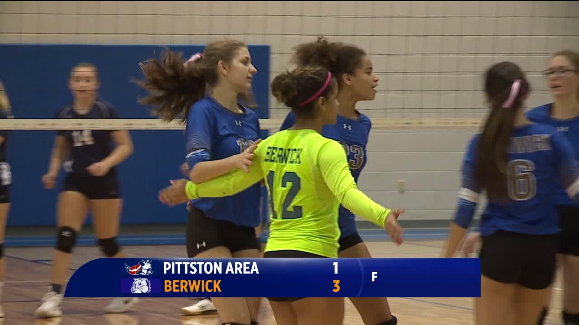 Pittston Area vs Berwick girls volleyball