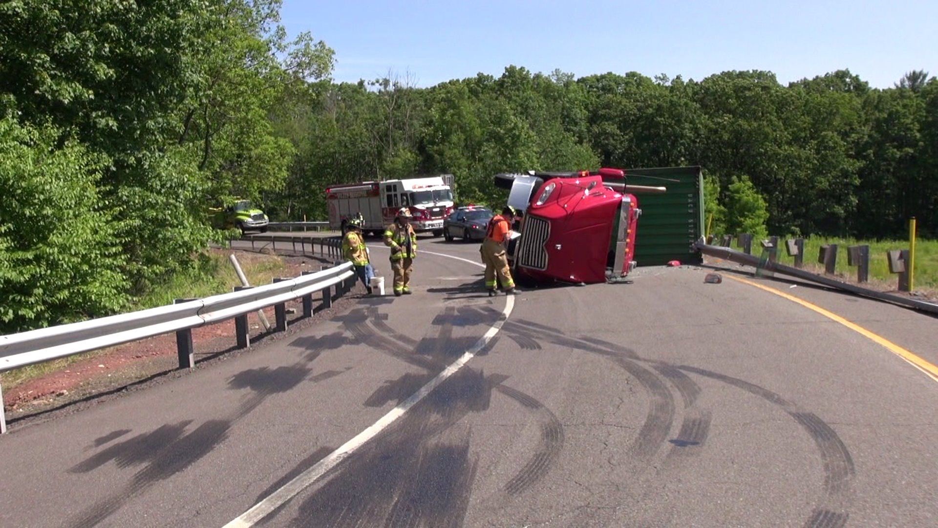 Ramp from I-80 to I-81 Closed After Truck Overturns