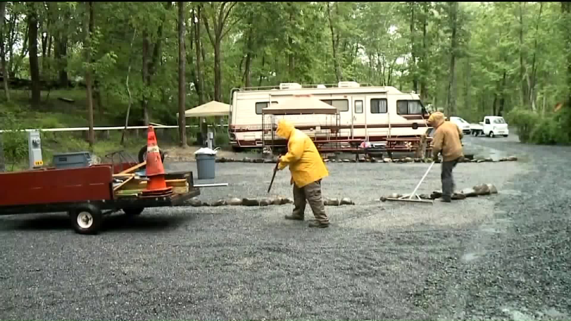 Rain No Match for Memorial Day Campsite Preps in the Poconos
