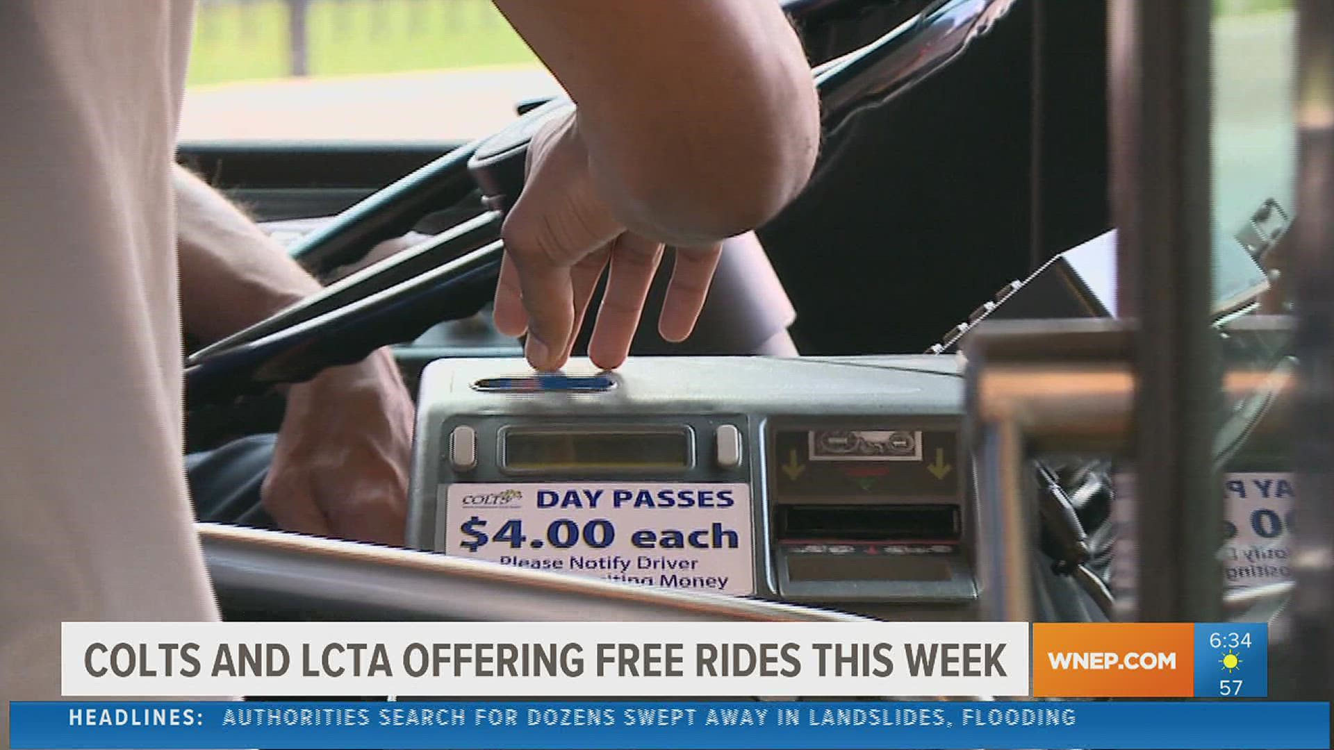 There's a push to get more people to ditch their keys, and get on the bus. You can get a free ride this week in Luzerne and Lackawanna Counties.