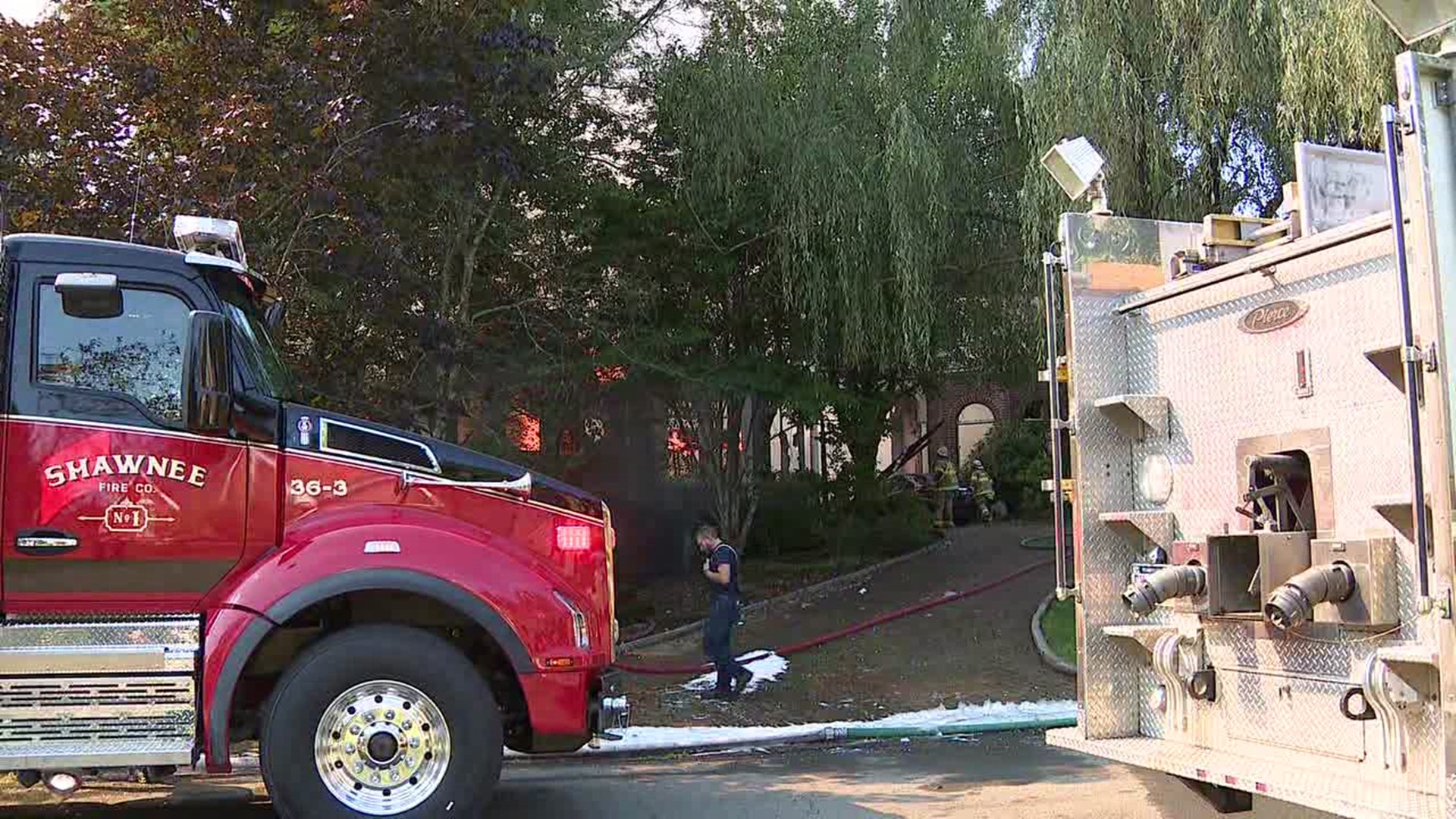 The fire started in the home on Great Bear Way Road around 9 a.m. Tuesday.