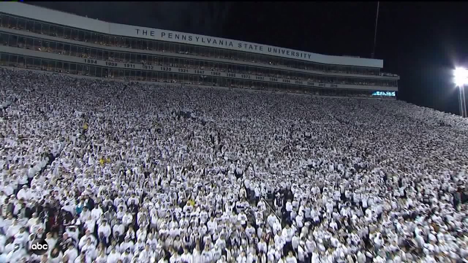 Witnessing the `White-Out` at Penn State