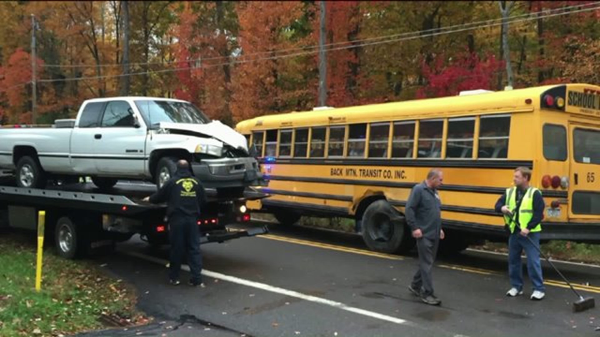 Bus Crash Closes Road in Luzerne County