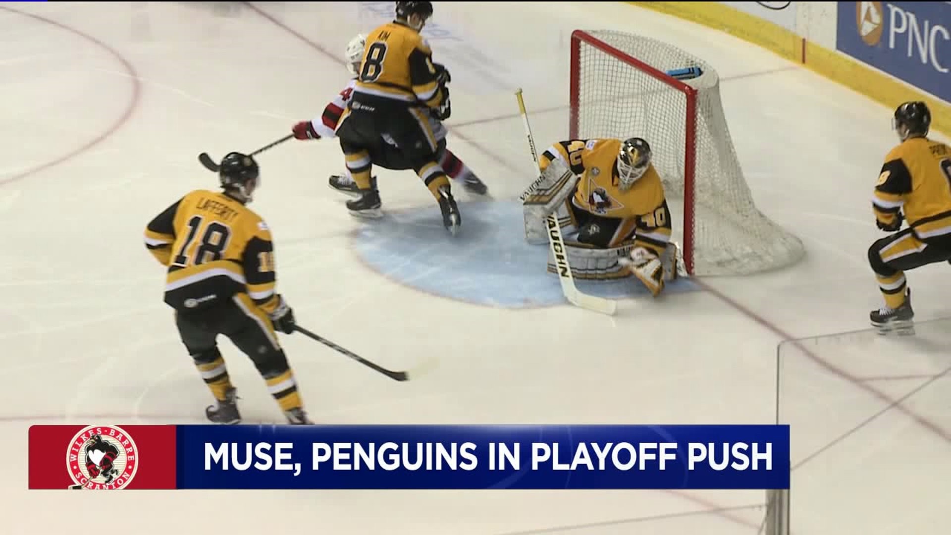 John Muse`s Shutout Helps Penguins in Playoff Push