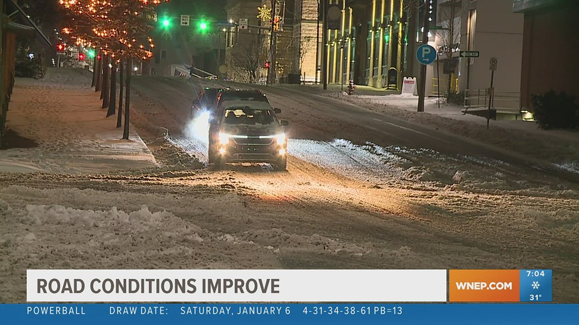 Road conditions improve in Scranton
