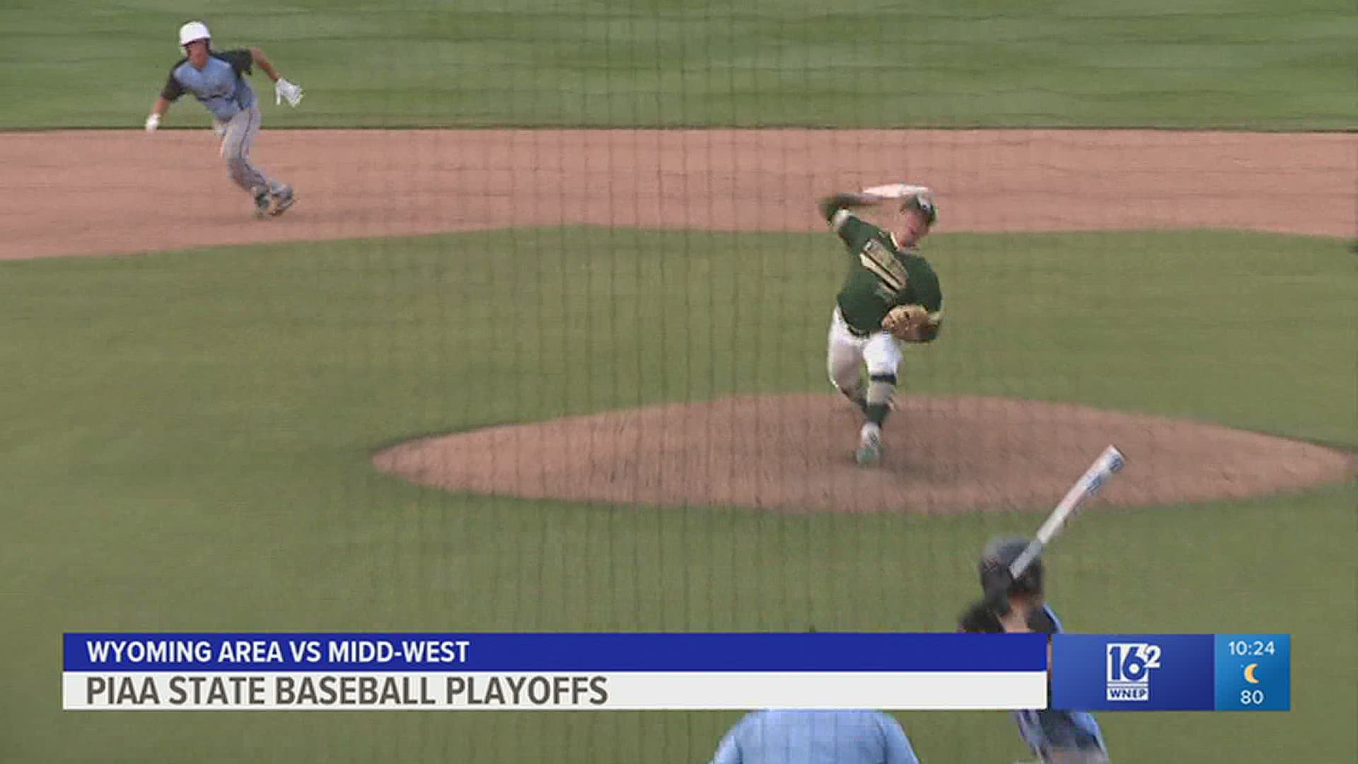 Wyoming Area beat Midd-West in the State 'AAAA' baseball playoffs.