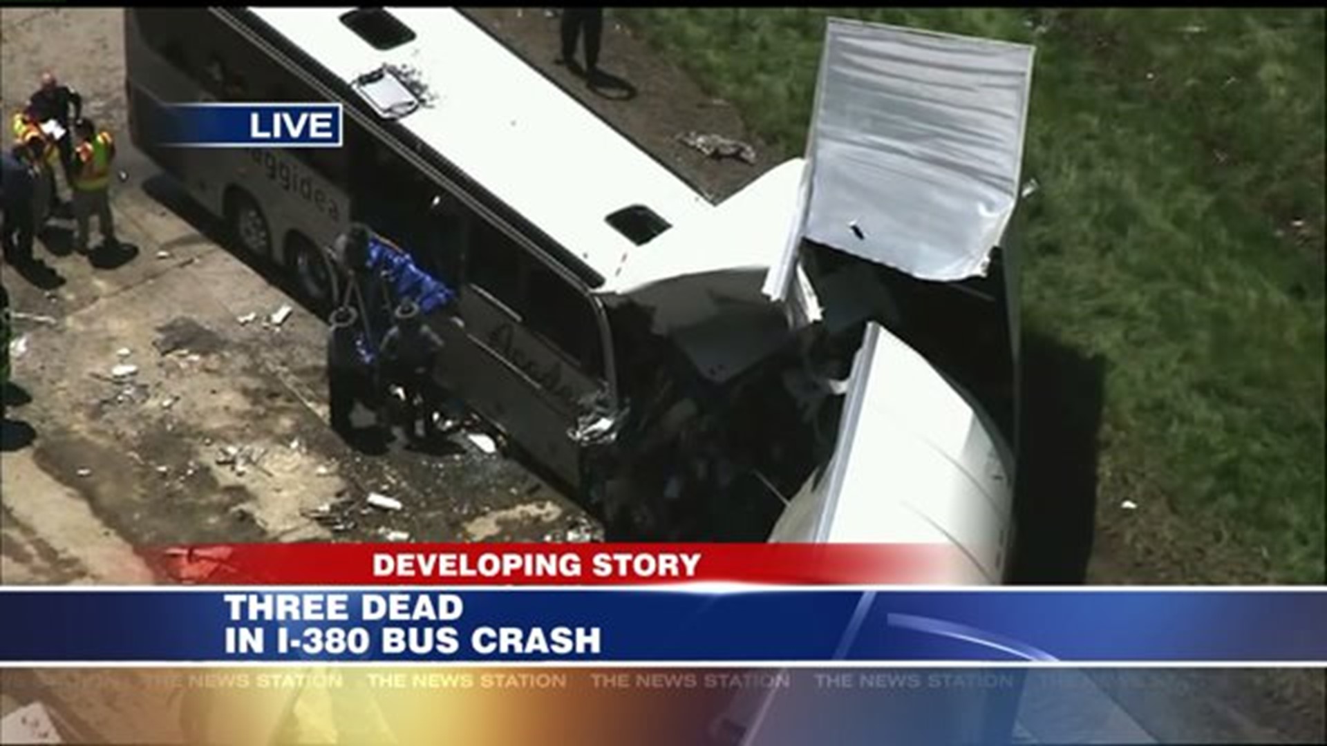 Three dead in I-380 bus crash