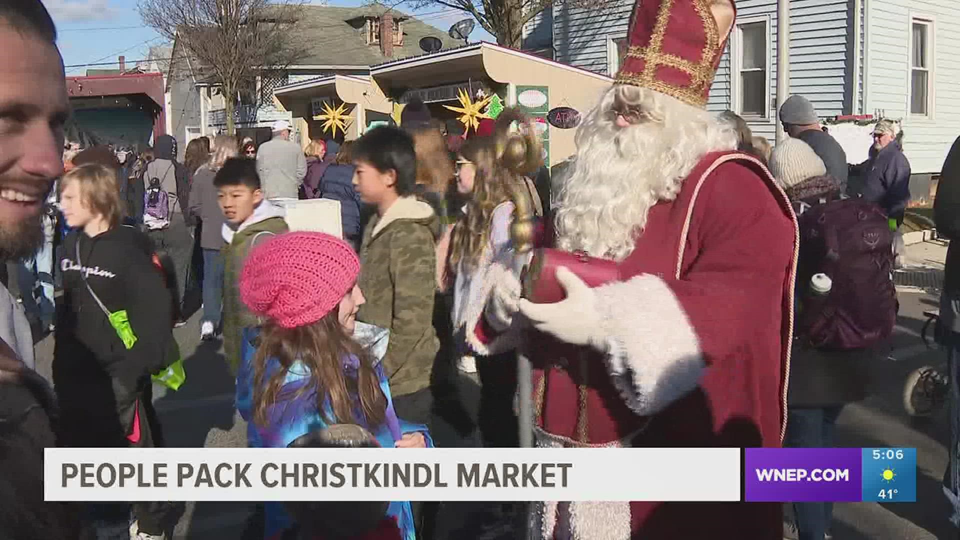 Christkindl Market is here and as Newswatch 16's Nikki Krize shows us, it was packed with people.