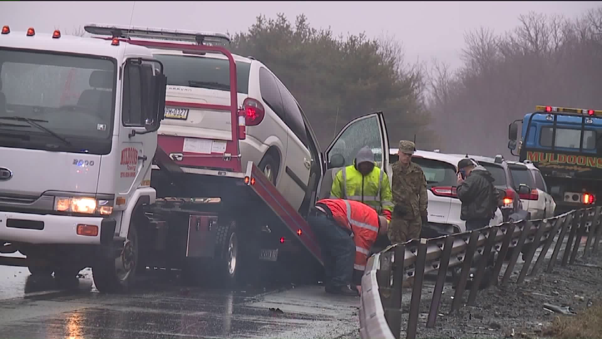 Crash Along the Interstate in Monroe County
